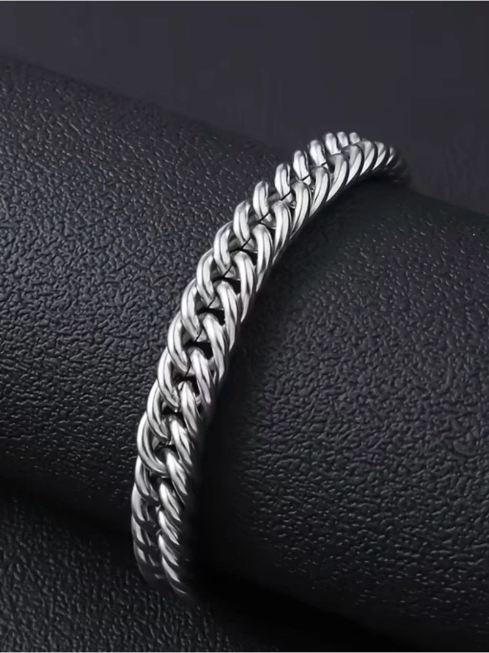 7mm 316 L Stainless Steel Double layer Cuban Link Bracelet